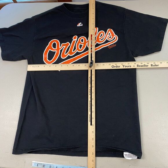 Baltimore Orioles Markakis T Shirt Youth Large Majestic Baseball MLB Black - Picture 4 of 7
